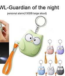 お買い得  -1pc 個人安全警報女性のための 130db 自己防衛キーホルダー LED ストロボライト個人緊急セキュリティ安全装置キーホルダー高齢者のための警報