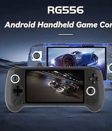 billige -ANBERNIC RG556 Android Handheld Game Console, 5.48 Inch Amoled Touch Screen Portable Audio Video Player, Double Rocker Handheld Retro Game Console