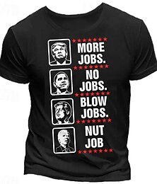baratos -Trump Biden Camiseta de algodão gráfico masculina manga curta confortável camiseta rua verão moda designer roupas