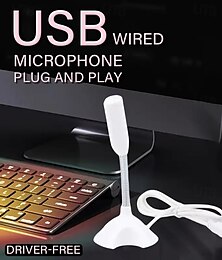Недорогие -USB-микрофон, компьютер, ноутбук, голосовой мини-KTV, речевой микрофон, USB-интерфейс, подключи и играй, без драйверов, подходит для Mac Book Windows