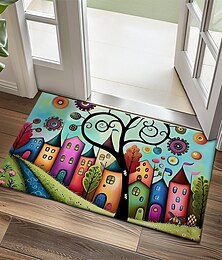 economico -Case Colorate Zerbino Tappetini Tappeti Lavabili Tappetino Da Cucina Tappeto Antiscivolo A Prova Di Olio Tappetino Per Interni Esterni Arredamento Camera Da Letto Tappetino Per Il Bagno Tappeto Per