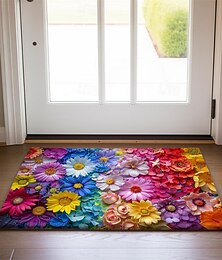 Χαμηλού Κόστους -ουράνιο τόξο λουλούδια χαλάκι πόρτας αντιολισθητικό χαλί λαδιού χαλάκι εσωτερικού χώρου πατάκι υπαίθριου διακοσμητικό κρεβατοκάμαρα μπάνιου χαλάκι εισόδου χαλί πόρτας