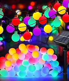 economico -luci a stringa a sfera solare a led 8 modalità di illuminazione 30/50/100 luci impermeabili per esterni a led per cortile vacanze prato giardino balcone matrimonio campeggio decorazione della festa