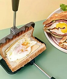 ieftine -1 bucată aparat de făcut sandvișuri versatil cu prăjire pe două fețe și margine sigilată - ușor de curățat, perfect pentru acasă, cămin și camping
