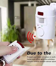 billiga -smart hemsäkerhetssats trådlöst infrarött säkerhetslarm 105db larm batteridrivet med 2 fjärrkontroller