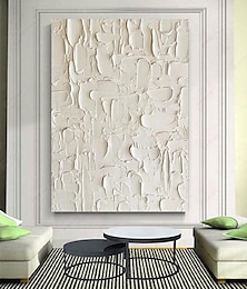 voordelige -beige textuur muur kunst wabi-sabi muur kunst effen beige minimalistisch schilderij grote beige gips muur kunst beige golfde 3D-textuur schilderij