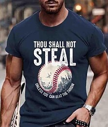 economico -Per uomo Pop art Baseball maglietta T-shirt Manica corta maglietta Stampa 3D Girocollo Camicia Giornaliero Originale Retrò vintage Sportivo Per eventi Per uscire Nero Blu marino Verde Primavera estate