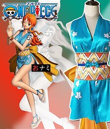 abordables -Inspirado por One Piece Nami Animé Disfraces de cosplay Japonés Carnaval Trajes De Cosplay Sin Mangas Disfraz Para Mujer