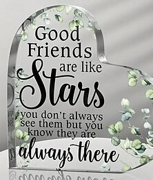 cheap -Acrylic Good Friends Decoration Gift Friendship Gifts Birthday Gift Wedding Gift Holiday Decoration Home Decoration Party Decoration Birthday Gifts Office Desktop Computer Decor Scene Decor