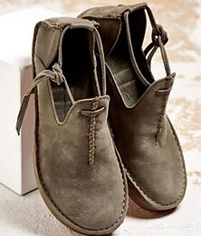 baratos -mocassins femininos vintage de couro sintético com detalhes costurados à mão – sapatos casuais confortáveis para uso diário