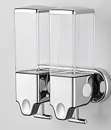 economico -Dispenser di sapone da parete senza trapano per bagno e cucina, dispenser per shampoo e balsamo senza trapano con adesivo