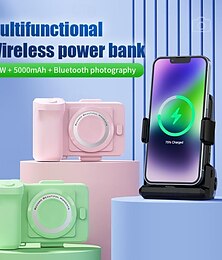 baratos -alça de câmera bluetooth sem fio banco de potência multifuncional 15w suporte para celular de carregamento rápido sem fio / magnético para selfies de smartphone com liberação do obturador do telefone