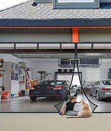 economico -Porta schermo per garage 16x7FT/8x7FT schermo per porta del garage con chiusura magnetica porte in fibra di vetro per garage a 2 auto arretrabile per patio veranda finestra per tenere lontani gli