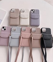 levne -telefon Carcasă Pro iPhone 17 Pro Max 17 Air 16 15 14 Pro Max Plus 13 12 11 Pro Max Mini Pouzdro na peněženku s Lanyardem Slot pro kartu Nárazuvzdorné Retro PC PU kůže