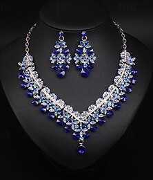 abordables -Parure de Bijoux 3 pièces Alliage Boucles d'Oreilles Colliers décoratif Femme Elégant Rétro Vintage Mode Géométrique Forme Géométrique Parure de Bijoux Pour Mariage Soirée Anniversaire