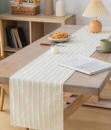 abordables -chemin de table chemin de table simple motif vertical nappe de table à manger moderne meuble TV nappe basse chemin de table à manger