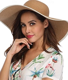 preiswerte -Damen Hut Sonnenhut Tragbar Sonnenschutz Strasse Täglich Wochenende Reine Farbe Einfarbig