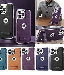 cheap -Phone Case For iPhone 15 Pro Max Plus iPhone 14 13 12 11 Pro Max Plus Back Cover with Stand Holder Shockproof Retro TPU PU Leather