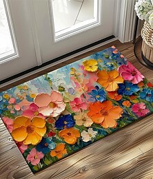 levne -olejomalba květiny rohožka protiskluzový kobereček odolný proti oleji vnitřní venkovní rohož ložnice výzdoba koupelna rohož vstupní koberec rohožka
