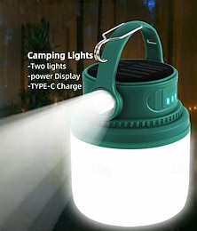 ieftine -Lumină de camping cu led solară, lampă de cort reîncărcabilă, impermeabilă, lampioane portabile, lumini de urgență, lampă de piață, bec economisitor de energie