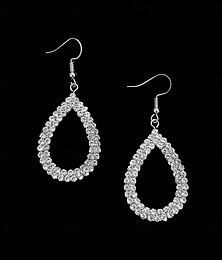 voordelige -1 paar Druppel oorbellen For Dames Lahja Afspraakje Verjaardag Legering Zin in hebben Mode Diamant