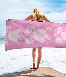 cheap -Beach Towel Beach Blanket 3D Print Floral 100% Micro Fiber Comfy Breathable Blankets