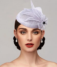 ieftine -Fascinators Headpiece Net Saucer Hat Wedding Horse Race Ladies Day With Floral Flower Headpiece Headwear
