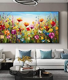 abordables -Mintura – peintures à l'huile de fleurs de texture abstraite faites à la main, décoration murale sur toile, image moderne pour la décoration de la maison, peinture roulée sans cadre, non étirée