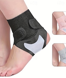 economico -1 tutore per caviglia regolabile, taglia unica, supporto per caviglia traspirante con caviglia in silicone-neoprene e stabilizzatore per tallone, manica per piede per uomo e donna - per sport, corsa,