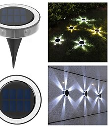 halpa -1kpl/4kpl aurinko-LED-levyvalo ulkona 6 lediä vedenpitävä puutarhapolku kansi valot kohdevalo haudattu aurinko-LED-lamppu puutarhan pihakäytävän sisustus