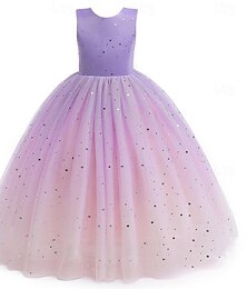 cheap -Flower Girls Tulle Dress Bridesmaid Sparkle Wedding Pageant Dresses Princess Birthday Party