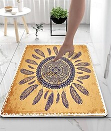 billiga -spike retro blommor badrum deco diatoméjord badmatta mjuk matta gummi anti-halk snabbtorkande superabsorberande tunn badrumsmatta för under dörr - badrumsgolvmatta matta badkar främre duschmatta