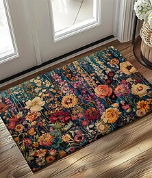 זול -ציור פרחים שטיח מחליק עמיד בשמן שטיח מחצלת פנימית חיצוני מחצלת חדר שינה עיצוב חדר אמבטיה מחצלת שטיח כניסה שטיח שטיח דלת