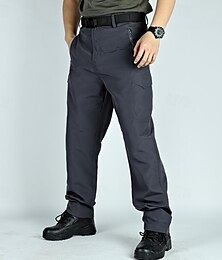 ieftine -Bărbați Pantaloni Cargo Pantaloni tactici Pantaloni Talie elastică Buzunar cu Fermoar Picior drept Simplu Confort Respirabil Lungime totală În aer liber Zilnic Modă Șic Stradă Negru Trifoi