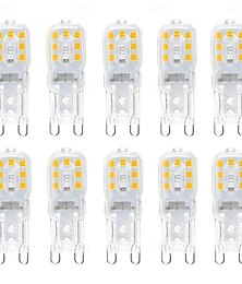 preiswerte -10 Stück dimmbare, superhelle G9-LED-Glühbirne, 3 W, 220 V, 2835, kaltweiß/warmweiß, konstante Leistung, LED-Beleuchtung, G9-Glühbirnen