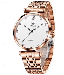 お買い得  -OLEVS 男性 クォーツ ミニマリスト ファッション ビジネス 腕時計 防水 デコレーション 鋼 腕時計