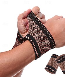 Недорогие -медный компрессионный бандаж для запястья (2 шт.), эластичные бандажи для поддержки запястья при тендините, артрите, облегчение боли в запястном канале, мягкие браслеты для запястья для спорта,