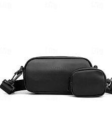 cheap -Men's Bag Set Mobile Phone Bag Nylon Daily Zipper Foldable Lightweight Multi Carry Solid Color Black