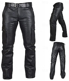 preiswerte -Punk & Gothic Mittelalterlich Steampunk Hose Motorradhose mit geradem Bein Reiter Biker Herren Alltagstauglich Erwachsene Hose