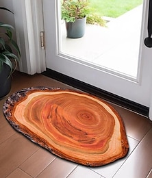 voordelige -nieuwigheid deurmat vloermat antislip houten log print gebied tapijt badmat voor binnen buiten patio slaapkamer keuken kantoor