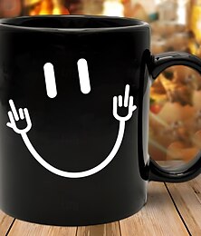 economico -sorriso viso dito medio sarcasmo meme divertenti tazze da caffè regalo unico per gli amici