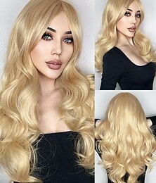 abordables -Pelucas sintéticas Uniformes Disfraces carrera Princesa Rizado Ondulado Parte media Corte a capas Hecho a Máquina Peluca 12 pulgadas Rubia luz Pelo sintético Mujer Cosplay Fiesta Moda Marrón Claro