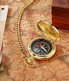 お買い得  -ヴィンテージスタイルのコンパス懐中時計は、アウトドア登山や探検の冒険に欠かせない装備です。