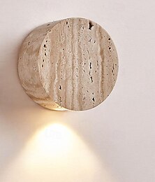 economico -applique a led post moderna lampada da parete in marmo per interni faretto a fascio rotondo luce 3000k bianco caldo apparecchio di illuminazione da comodino camera da letto lampada da parete per