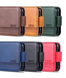 olcso -telefon Ügy Kompatibilitás Samsung Galaxy Z-átfordítás 7 Z Flip 6 Z Flip 5 Z Flip 4 Z Flip 3 Felhajtható fedél Teljes testvédő Kártyahely Ütésálló Retro PC PU bőr