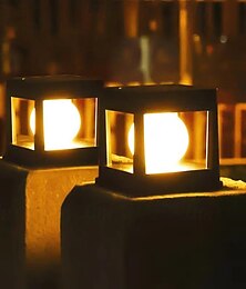 economico -Lampada da testa a colonna solare Lampada da recinzione impermeabile per esterni Lampada da palo solare Lampada da giardino Prato Decorazione del paesaggio del giardino Illuminazione