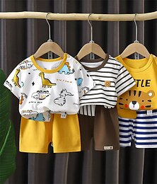 cheap -Children's Short sleeved Set 24 Summer New Boys' Pure Cotton T-shirt Shorts Korean Edition Women's Baby Clothing Children's Clothing