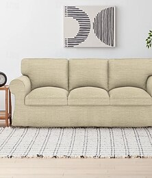 billiga -3-sits sofföverdrag 20% linne andas enfärgat quiltat bomull- och linneöverdrag