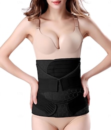 abordables -Envoltura abdominal posparto 3 en 1 - cinturón de recuperación para vientre/cintura/pelvis banda negra para vientre posparto