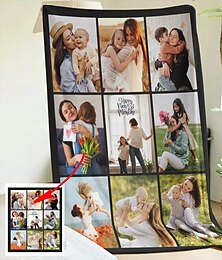 ieftine -Pătură Personalizată Cadouri Personalizate 9 Fotografii Cadouri pentru Cupluri Pătură cu Imagine Personalizată Te Iubesc Cadou de Ziua de Naștere pentru Soție Soț Prietena Prieten Animale de Companie